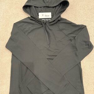 NWT Outdoor Voices Black Cloudknit Hoodie, Small, kangaroo pocket. Super soft